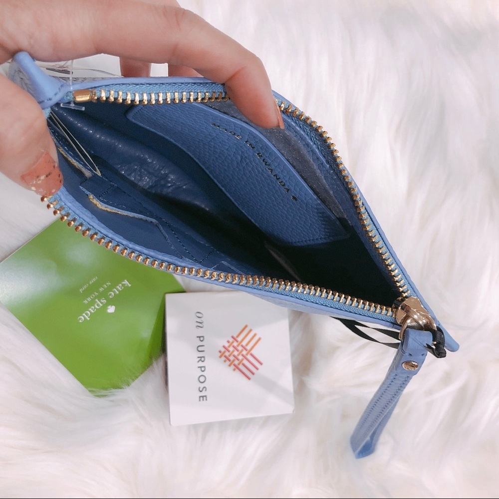 Kate Spade On Purpose Sun Mini Leather Wristlet - Picture 3 of 7